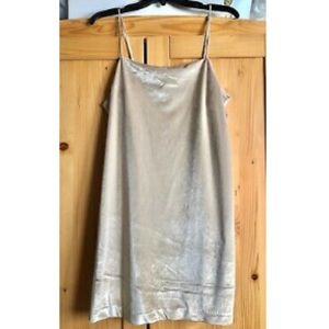 Tris Boutique champagne velvet club party dress